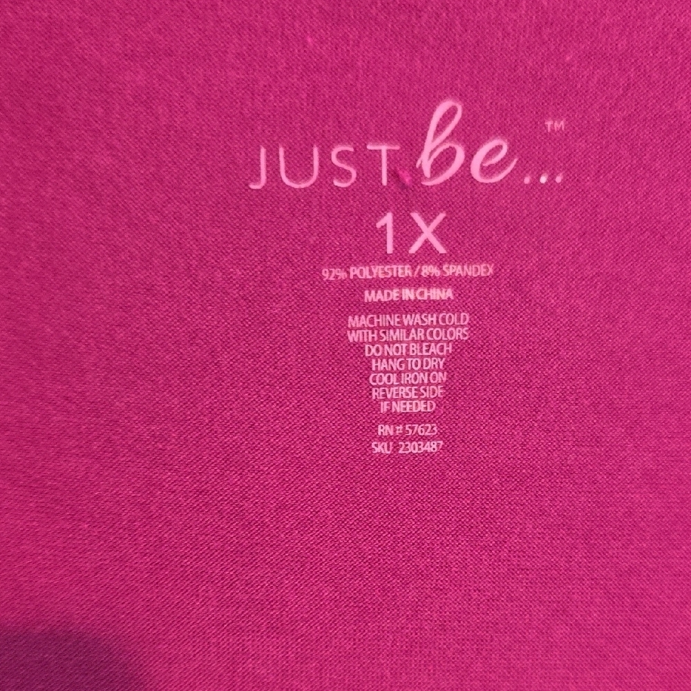 (J41) Just Be...Women's Cold Shoulder Blouse - Fuchsia Sz 1X - Picture 3 of 4
